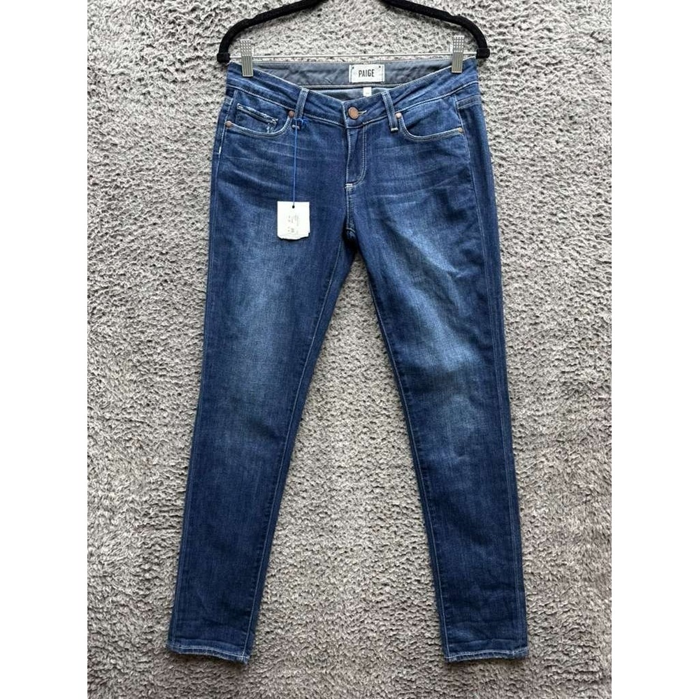 NWT Paige Jimmy Jimmy Skinny Low Rise Denim Jeans Medium Wash Blue Women Size 25